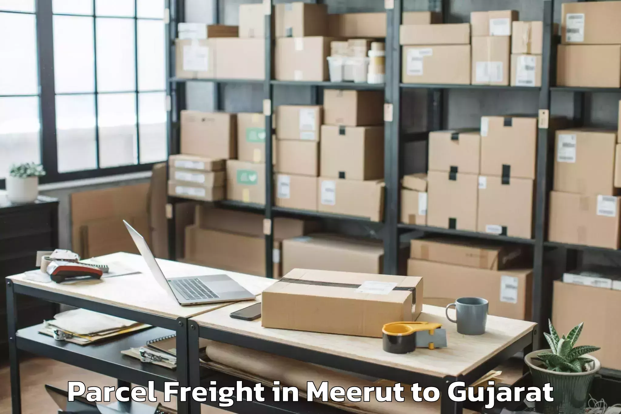 Book Your Meerut to Ghoghamba Parcel Freight Today